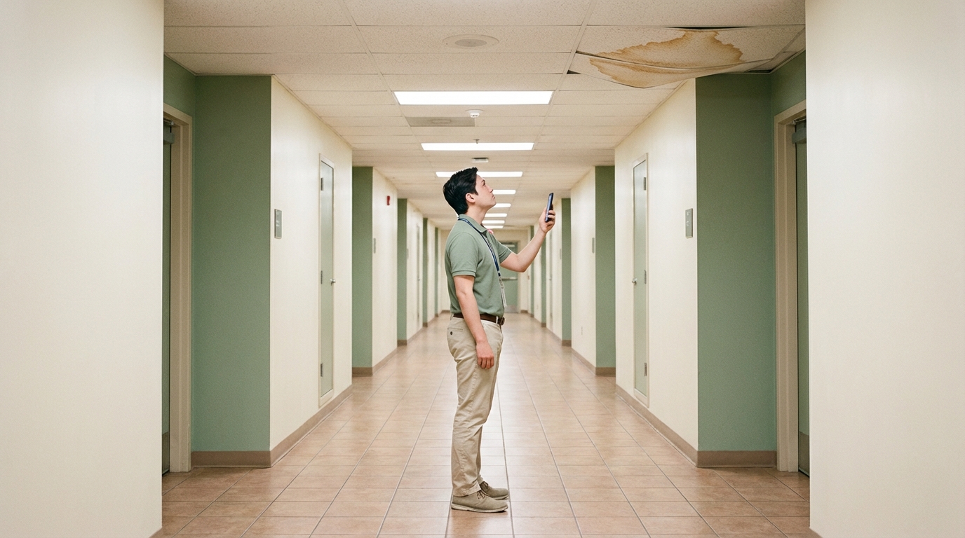 Water stain on unit 204 ceiling